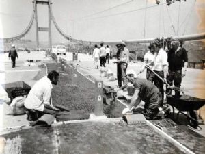 Boğaz Köprüsü inşaatından görülmemiş fotoğraflar