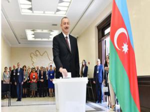 Aliyev rekor oy aldi.Azerbaycan'da cumhurbaşkanlığı seçimlerinden 