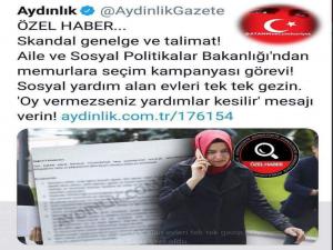 Bakanlıkta Ramazan mesaisi: Oy vermezseniz yardımlar kesilir!