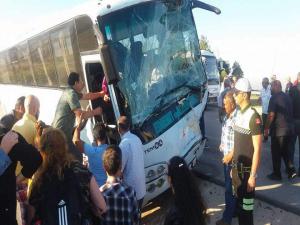 Edremit Belediyesi Otobüsleri Çanakkalede Kaza Yaptılar. 