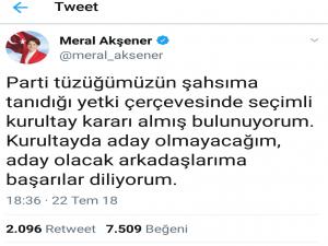 Son dakika Meral Akşener istifa etti, İYİ Parti olağanüstü kongreye gidiyor
