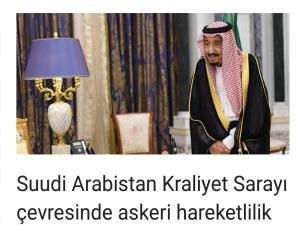 Suudi Arabistan'ın başkenti Riyad'da hareketli anlar yaşandığı bildirildi. Medyaya yansıyan iddialara göre, Suudi Arabistan Kraliyet Sarayı etrafında silah sesleri duyuldu