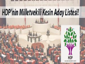 HDP Milletvekili il il aday listesi