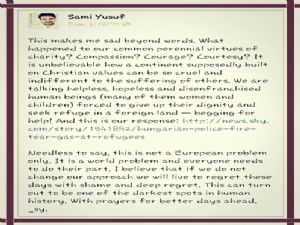 SAMİ YUSUF:Göçmenler Sadece Avrupanın bir problemi değildir. Dünyanın bir problemidir..!