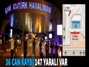 Atatürk Havalimanı'nda canlı bomba saldırısı: 36 can kaybı, 147 yaralı